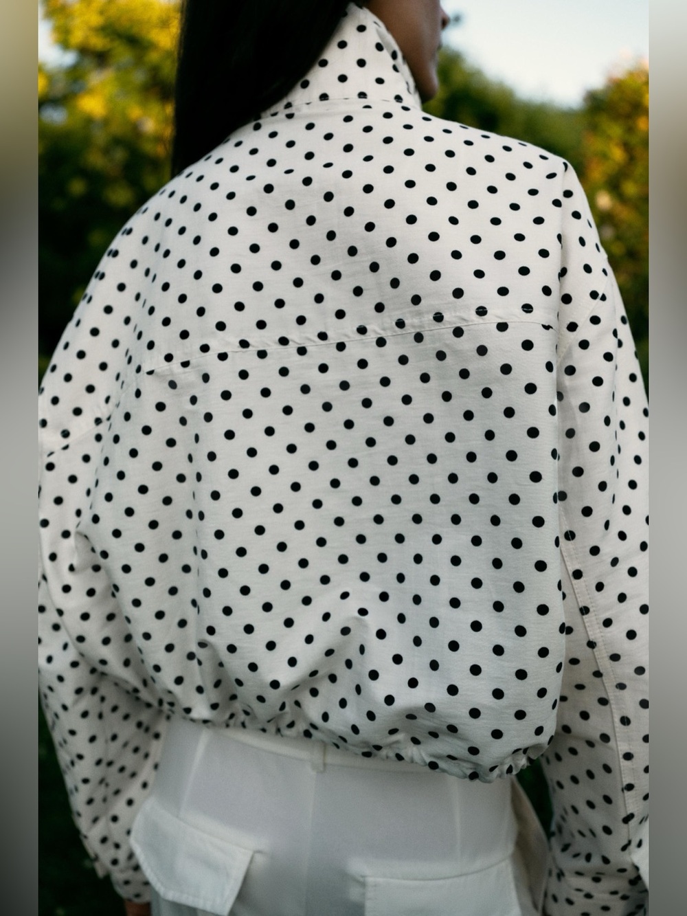 Zara Polkadot High Neck Jacket - Picture 3 of 14